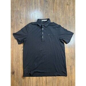 Criquet XL Top-Shelf Players Polo Shirt Pima Cotton Black Classic Short Sleeve